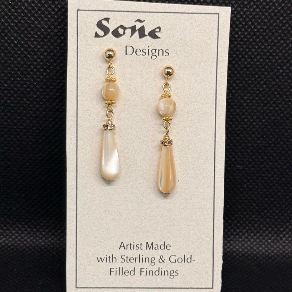 Son’e Designs Natural Mother of Pearl Earrings